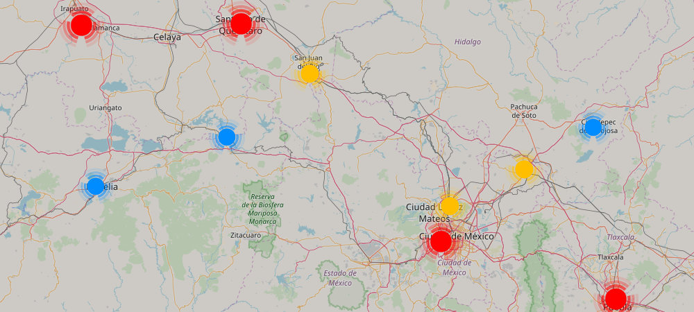 Tiendas Levi´s en Hidalgo señaladas en el mapa